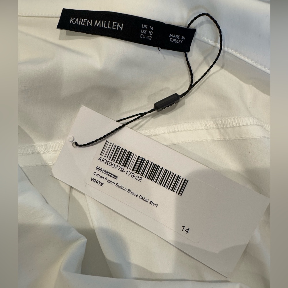 Karen Millen x Lydia Millen Asymmetrical Blouse, UK 14, US 10, New - Picture 3 of 8